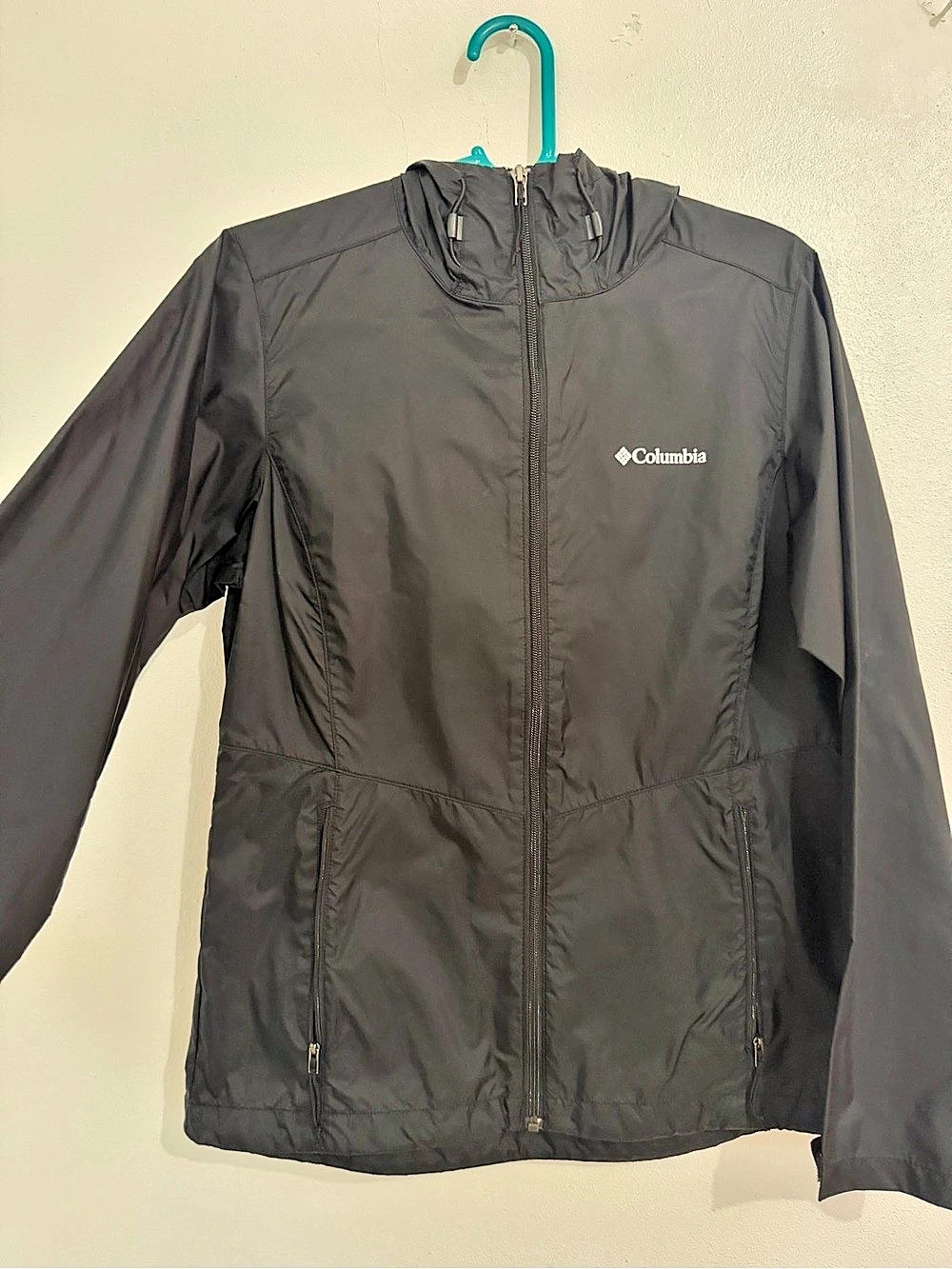 Columbia Switchback III Jacket Black Hooded Windbreaker